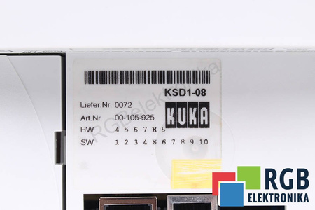 KSD1-08 E93DA222I4B531 ID.NO. 00461031 3.3KVA 0-480VAC 4A KUKA
