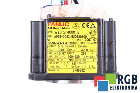 STOJAN SILNIKA A06B-0062-B203#0100 FANUC