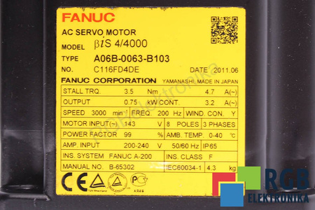 A06B-0063-B103 B4/4000IS FANUC