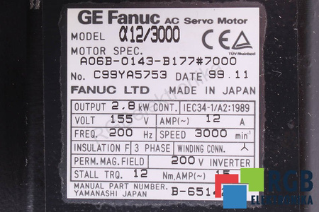 A06B-0143-B177#7000 A12/3000 FANUC