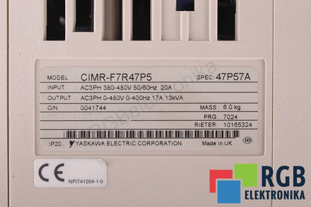 CIMR-F7R47P5 RIETER YASKAWA