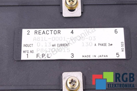 REACTOR A81L-0001-0120-03 0.13MILIH 130A FANUC
