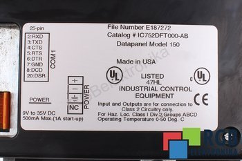 IC752DFT000-AB PANEL MODEL 150 FANUC